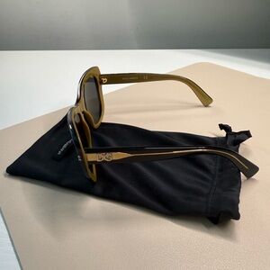 Dolce & Gabbana Square Sunglasses, Navy with Gold DG Detail